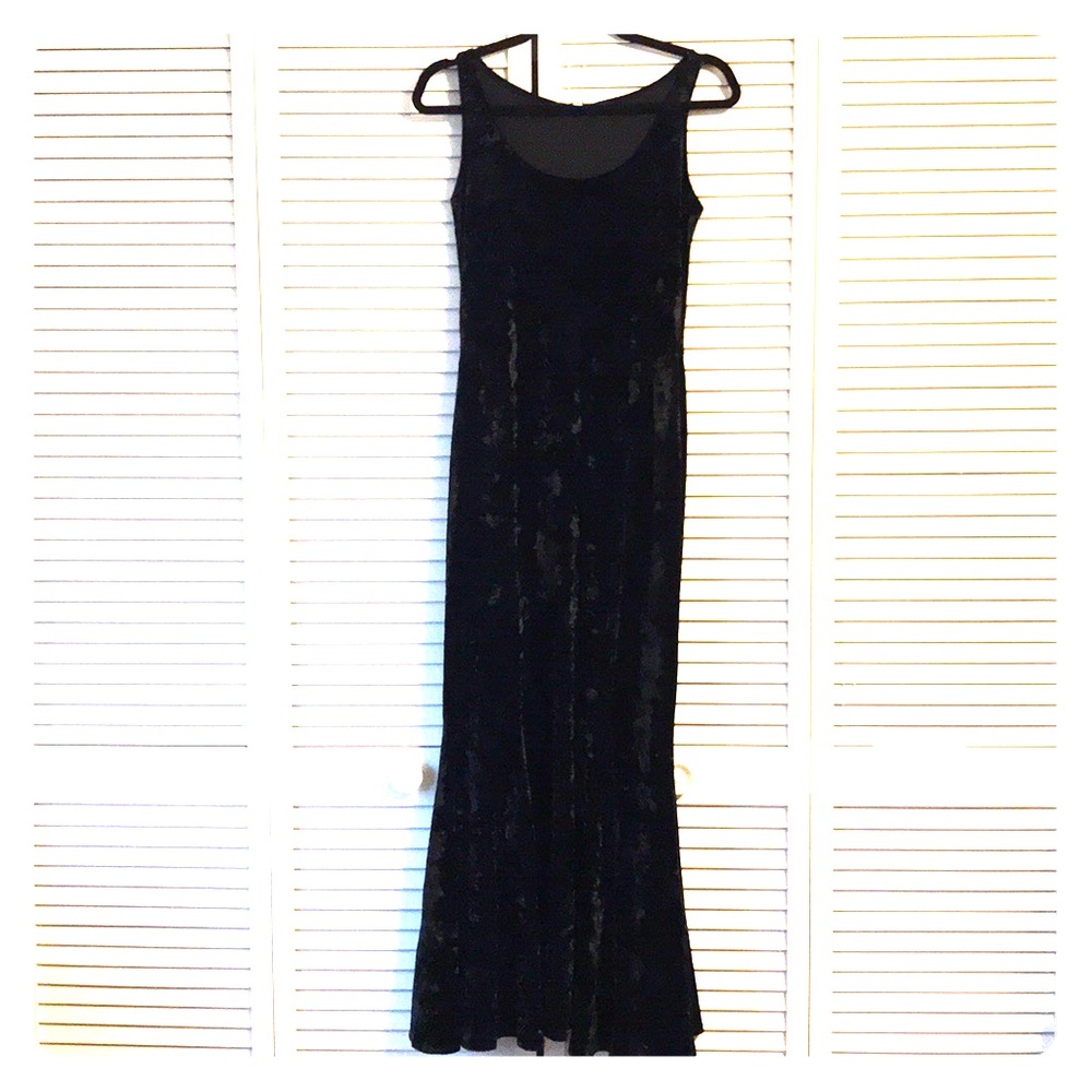 Crushed Velvet, Long Dress w/ Mermaid Skirt